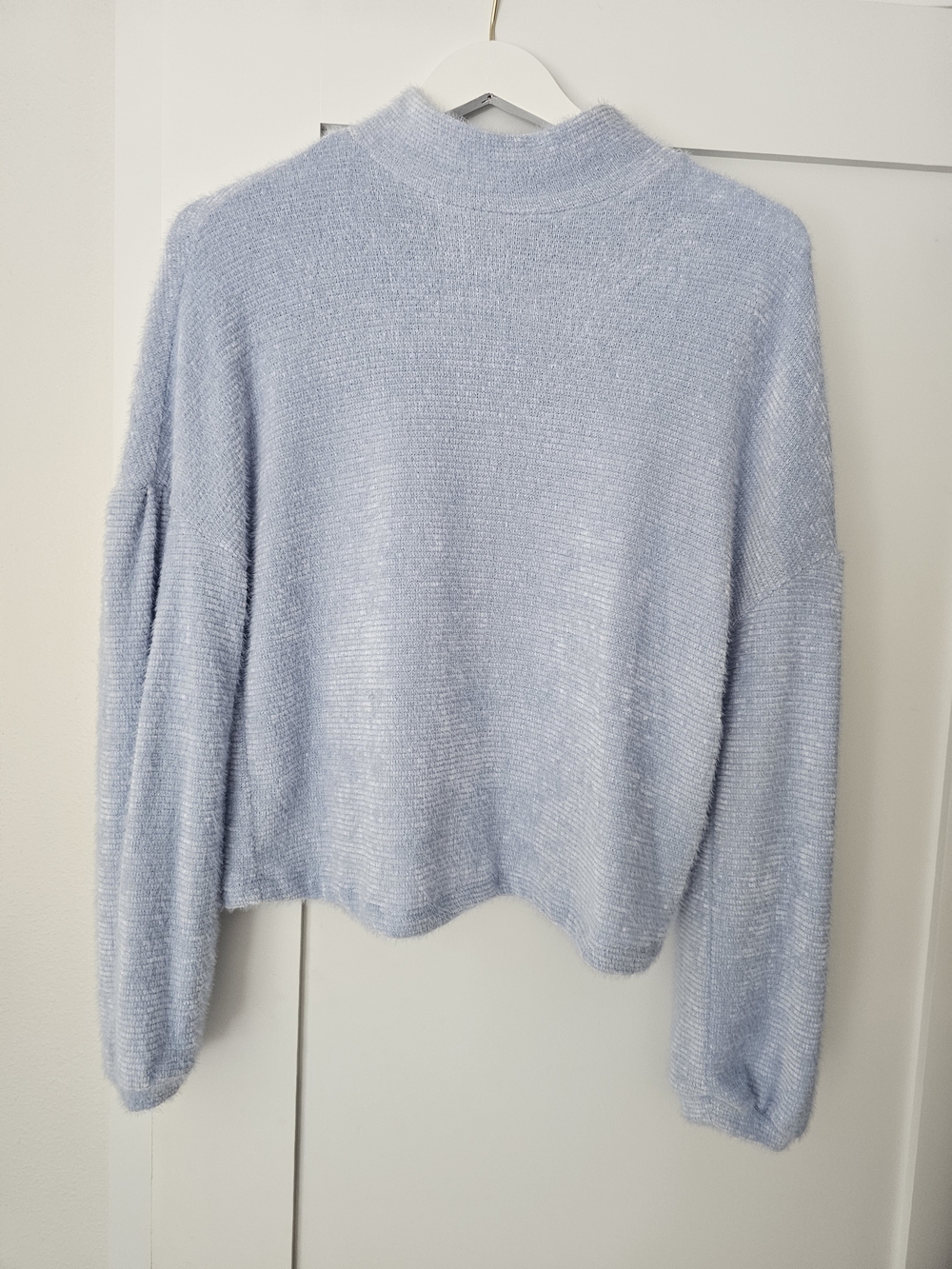 Sanctuary Pale Blue Mock Neck Sweater Size Small